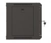 Lanberg Szafa instalacyjna rack wisząca 19 cali 6U 540x350 czarna drzwi  przeszklone ( flat pack)